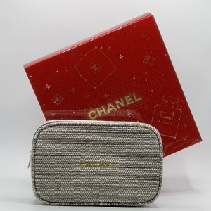 Authentic Chanel cosmetic make up pouch bag
